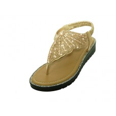W9708L-RG - Wholesale Women's " EasyUSA" Rhinestone Upper Sandals ( *Rose Gold Color )
